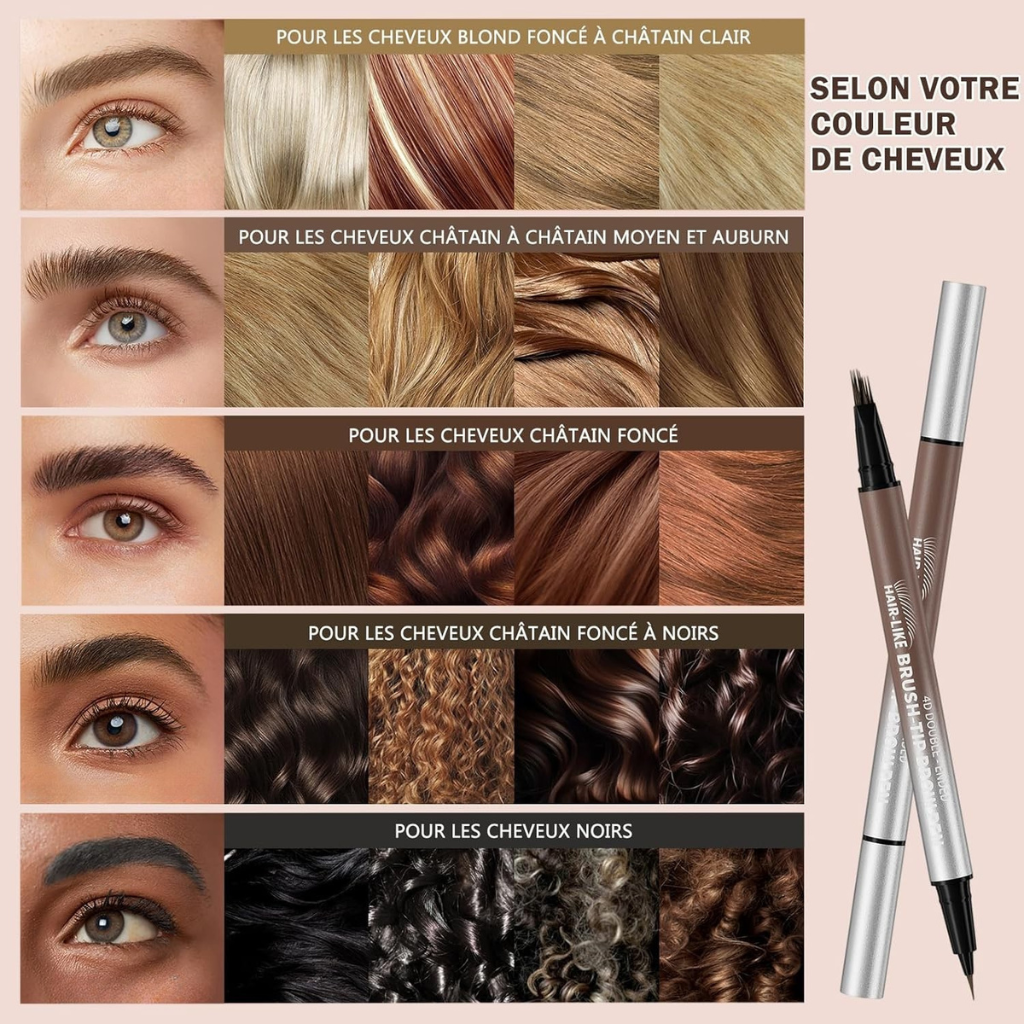 Crayon sourcils 4D - 2 en 1 - Monama™